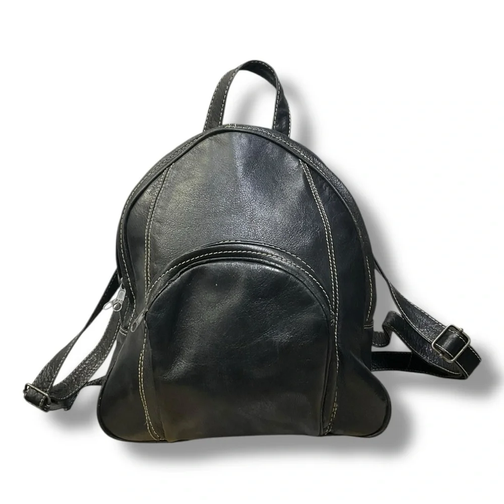 🎒 Vintage Esprit Accessories Black Leather Mini Backpack‎ 🖤